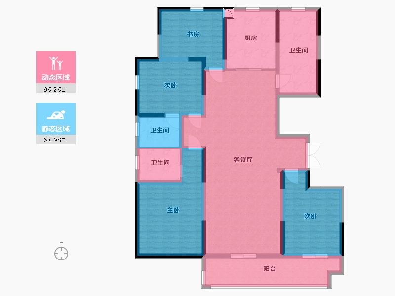 陕西省-榆林市-逸晟一品-143.74-户型库-动静分区