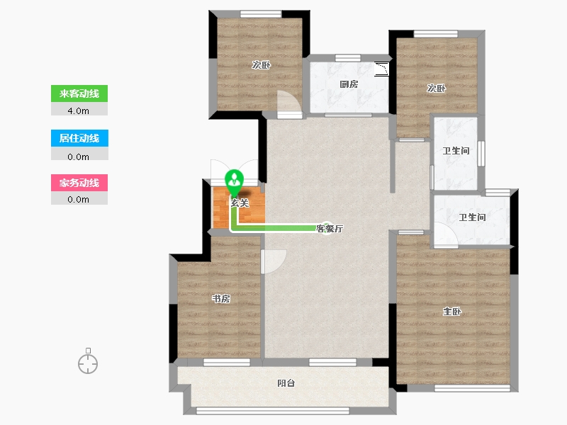 河南省-南阳市-中梁珑熙府-102.38-户型库-动静线