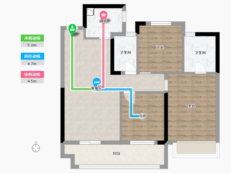 河南省-南阳市-中梁珑熙府-79.17-户型库-动静线