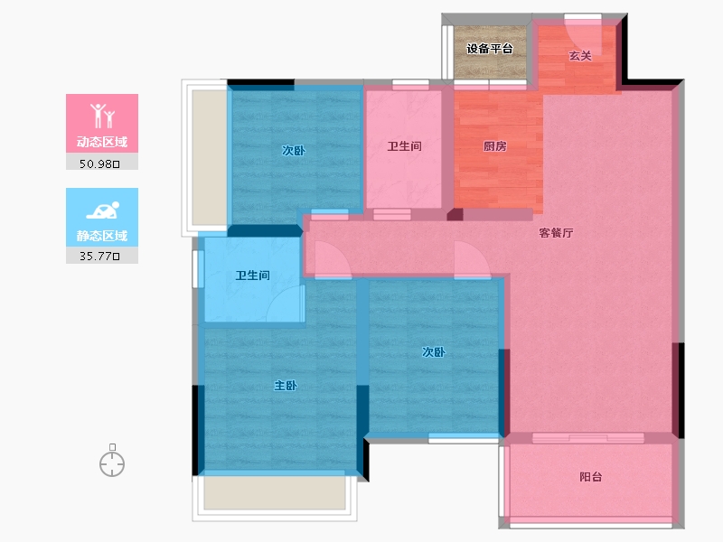 广西壮族自治区-桂林市-兴进漓江锦府-79.15-户型库-动静分区