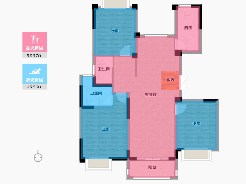 江苏省-扬州市-城建九境融园-92.00-户型库-动静分区