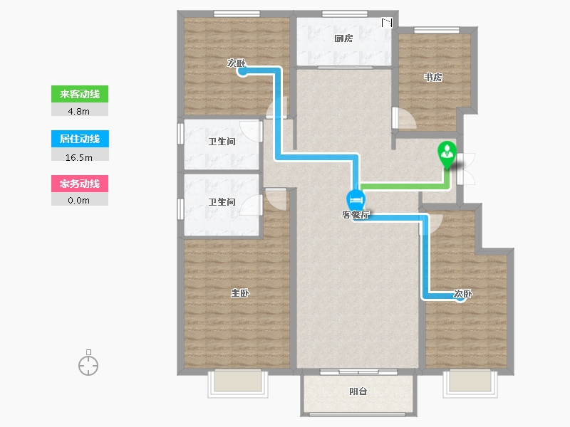 河北省-唐山市-玉田万润城-141.97-户型库-动静线