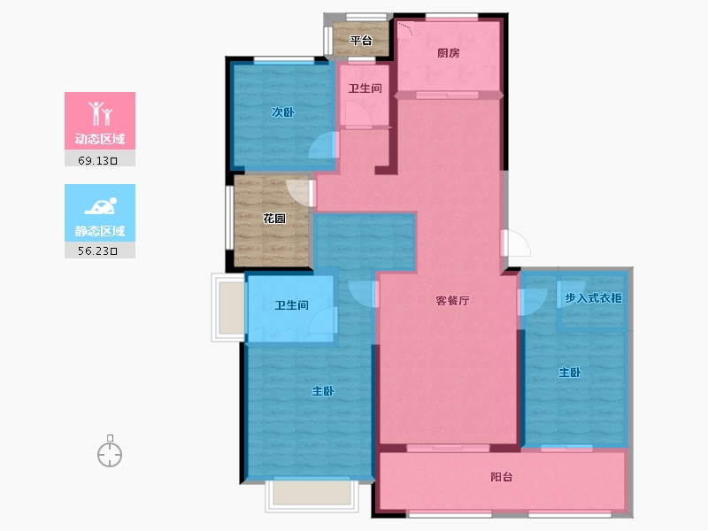 江苏省-常州市-常发珑�h-120.00-户型库-动静分区