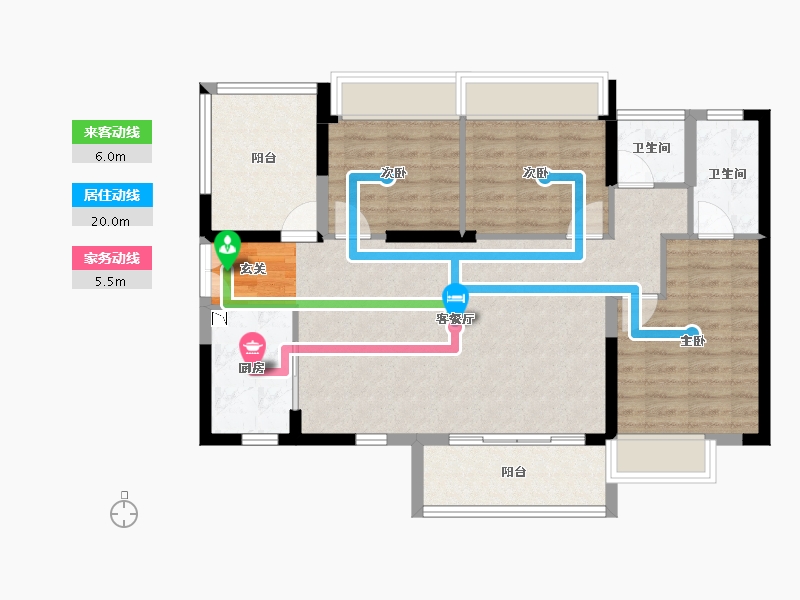 广东省-惠州市-泓泰花园-87.72-户型库-动静线