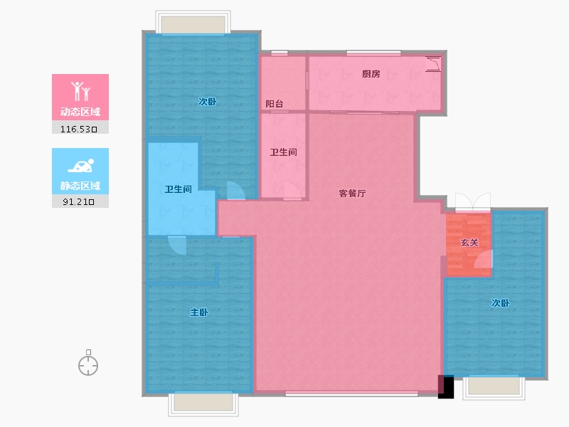 吉林省-长春市-华润中心-192.00-户型库-动静分区