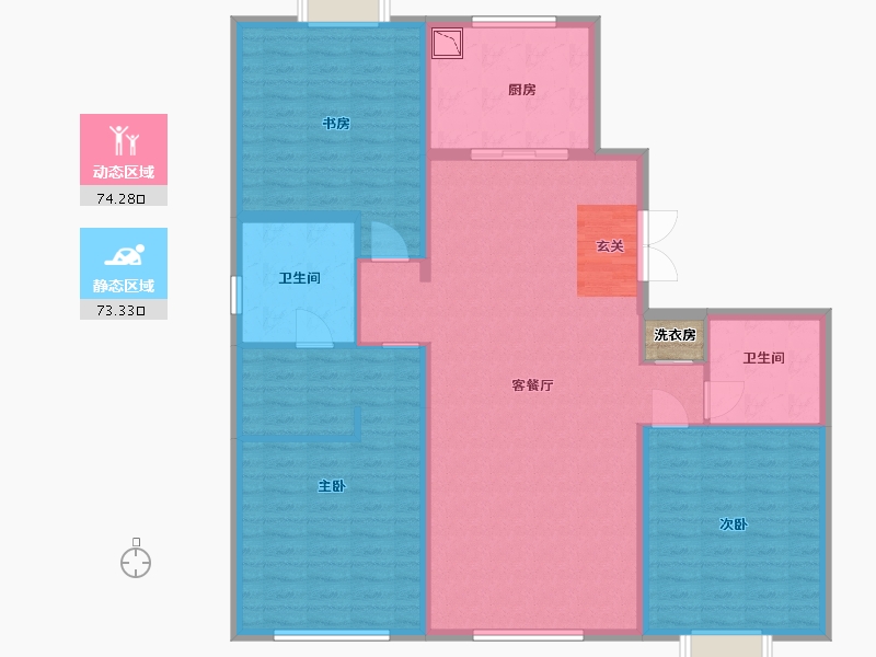 吉林省-长春市-华润中心-136.00-户型库-动静分区