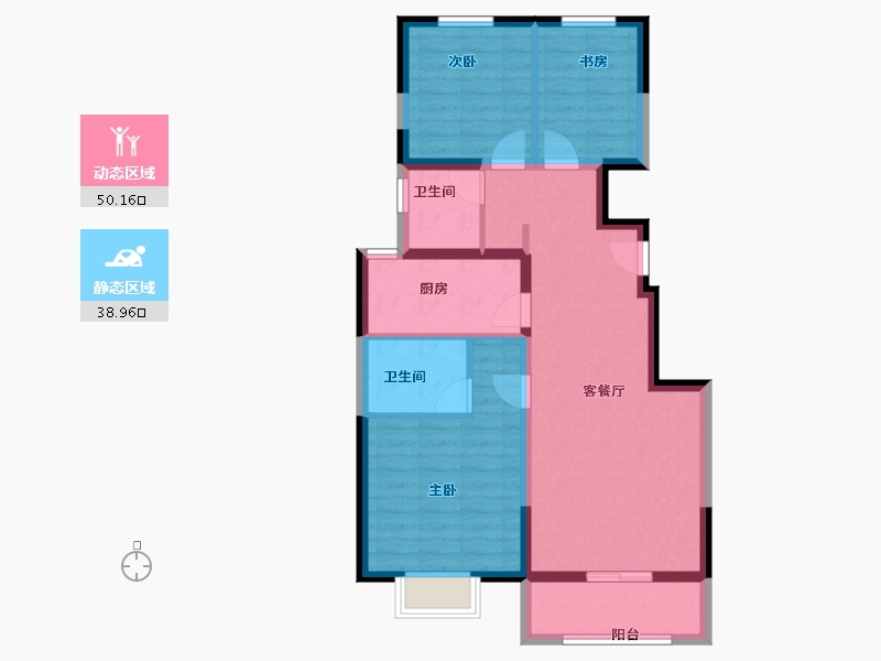 山东省-烟台市-中昂祥云府-79.20-户型库-动静分区