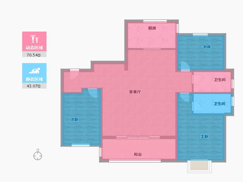 山东省-烟台市-大栖地-102.40-户型库-动静分区