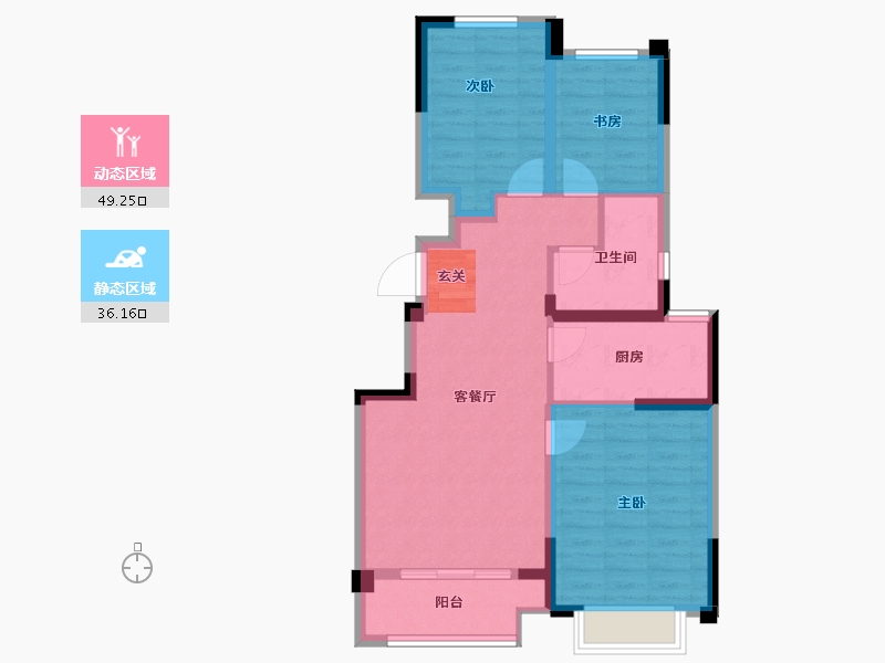 江苏省-扬州市-城建九境融园-76.13-户型库-动静分区