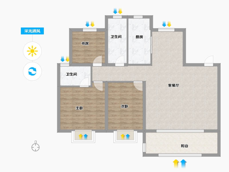 山东省-烟台市-大栖地-100.00-户型库-采光通风