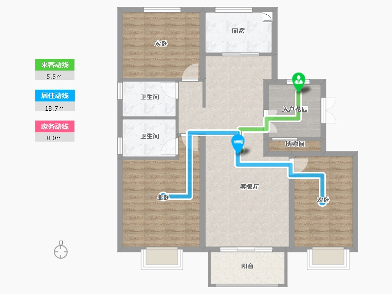 河北省-唐山市-玉田万润城-102.49-户型库-动静线