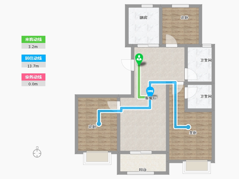 山东省-烟台市-泰和府-88.00-户型库-动静线