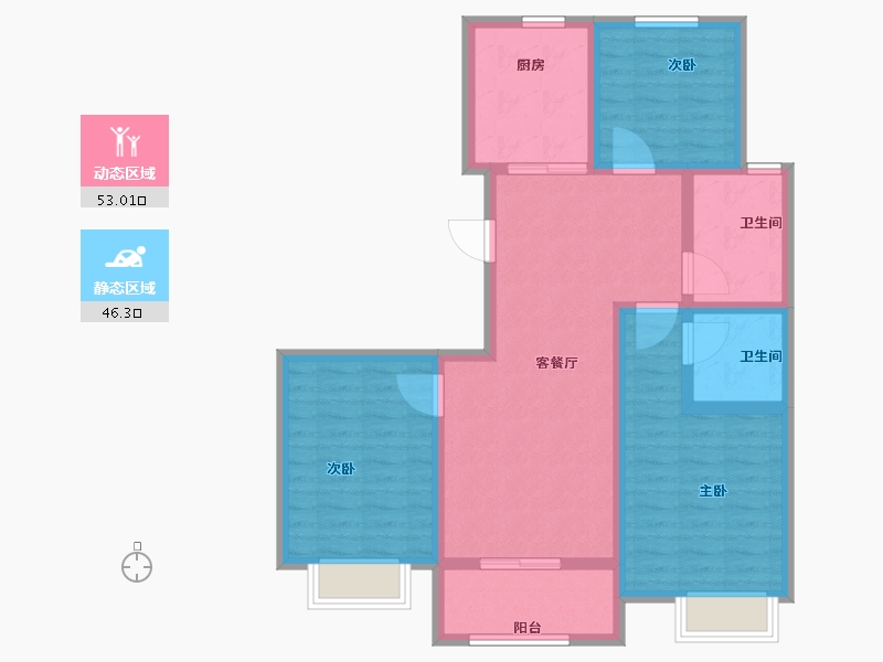 山东省-烟台市-泰和府-88.00-户型库-动静分区