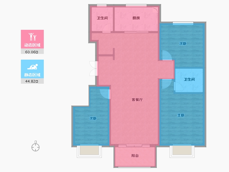 河北省-唐山市-玉田万润城-95.04-户型库-动静分区