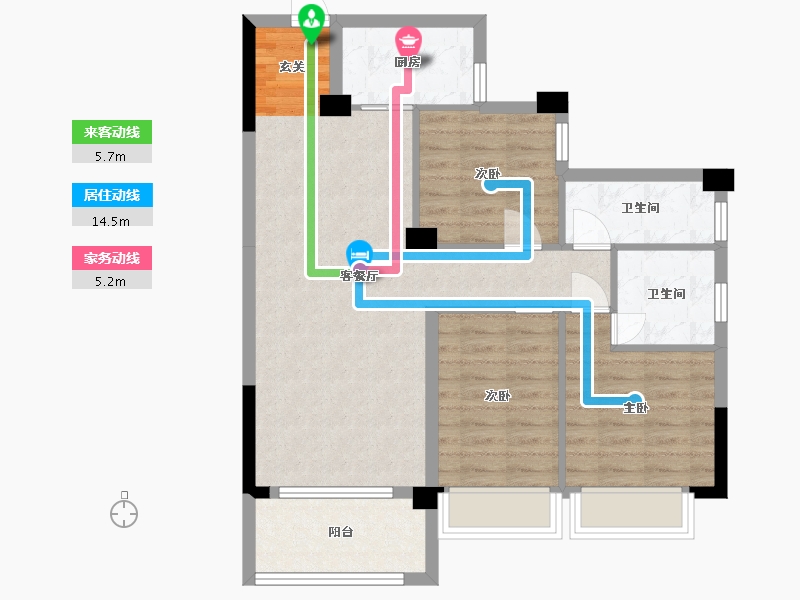 广西壮族自治区-桂林市-碧园南溪新城-79.95-户型库-动静线