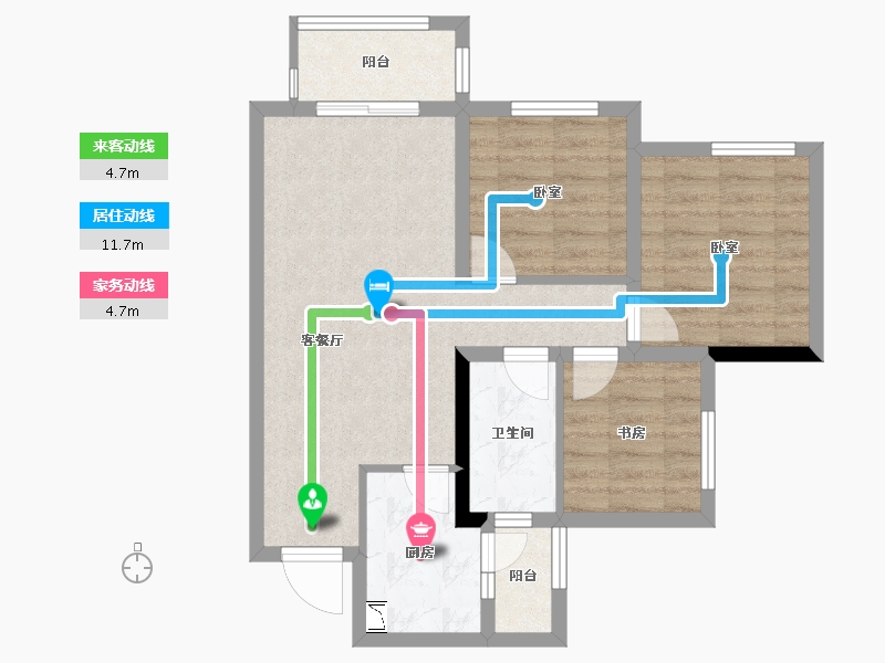 四川省-雅安市-金科集美学府-66.58-户型库-动静线