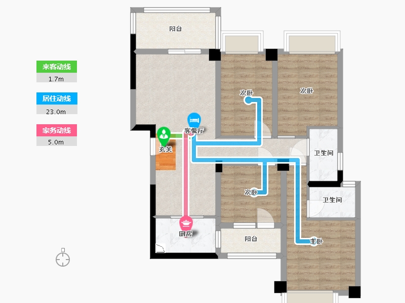 广西壮族自治区-桂林市-碧园南溪新城-87.27-户型库-动静线