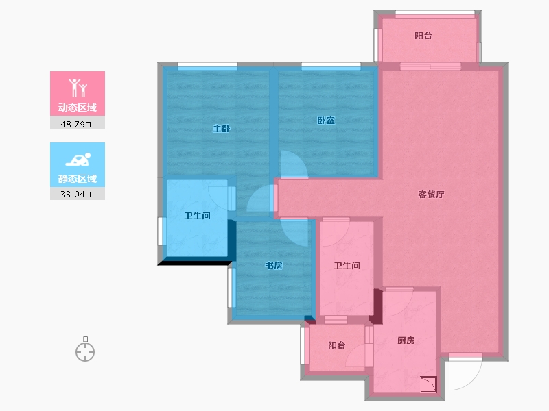 四川省-雅安市-金科集美学府-71.77-户型库-动静分区