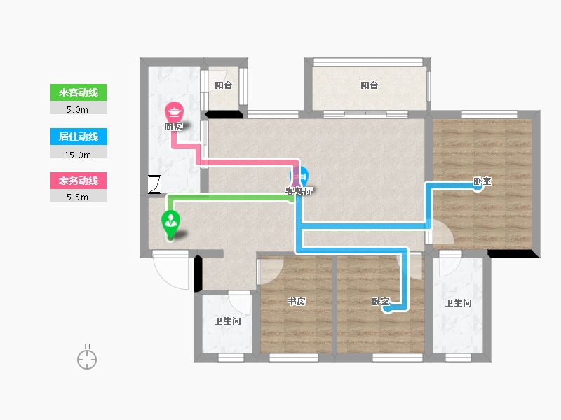 四川省-雅安市-金科集美学府-81.33-户型库-动静线