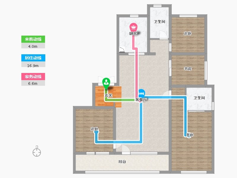 山东省-青岛市-万科公园大道-135.25-户型库-动静线