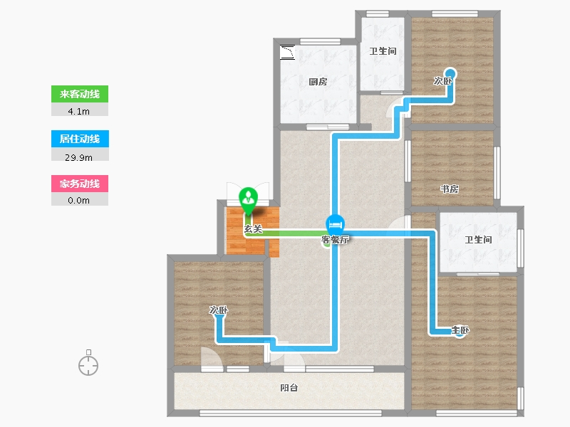 山东省-青岛市-万科公园大道-149.60-户型库-动静线