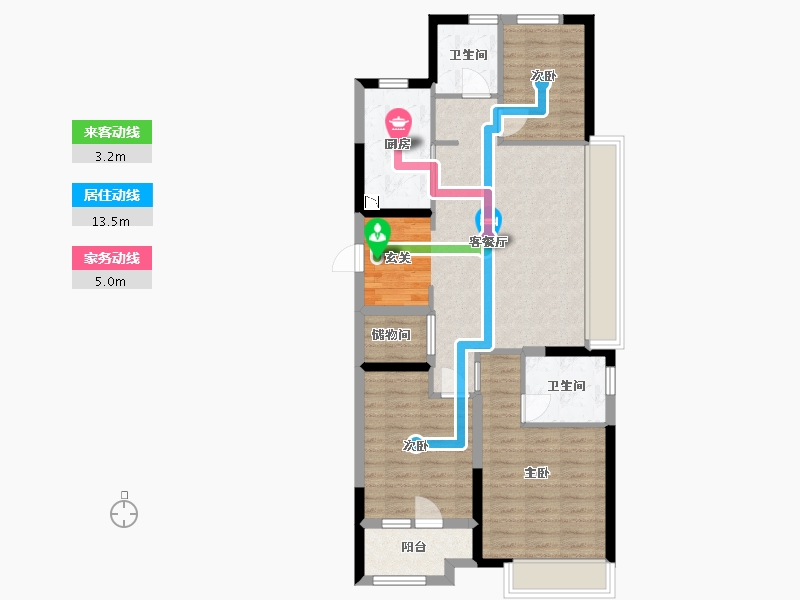 山东省-青岛市-通汇当代阅MOMΛ-86.41-户型库-动静线