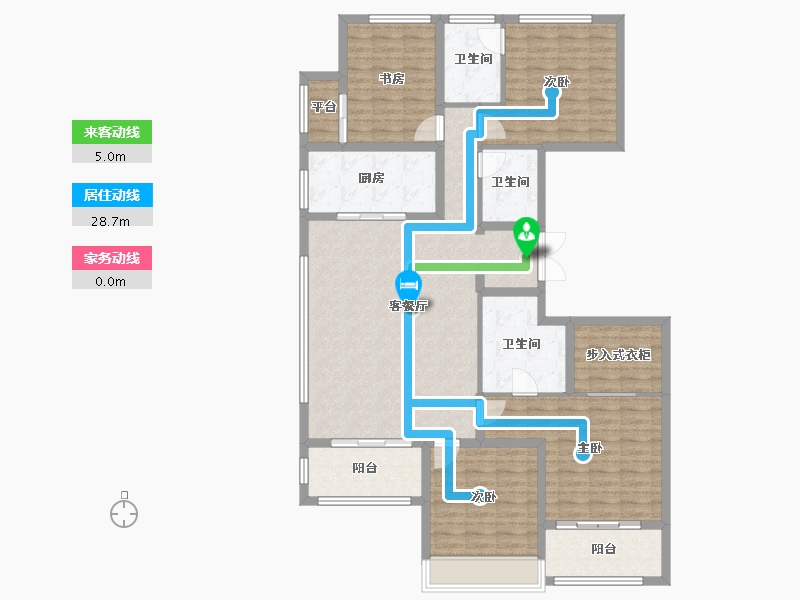 河南省-郑州市-绿城明月江南-135.27-户型库-动静线