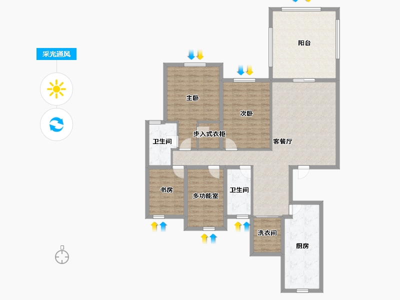 辽宁省-大连市-金地艺境-135.61-户型库-采光通风