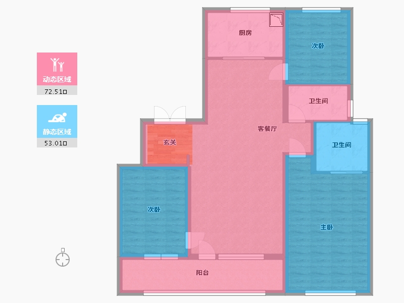 山东省-青岛市-万科公园大道-112.80-户型库-动静分区