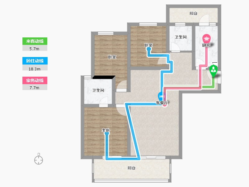 四川省-雅安市-南山府-92.58-户型库-动静线