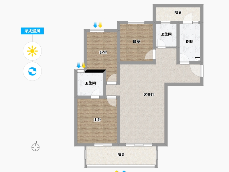 四川省-雅安市-南山府-92.58-户型库-采光通风