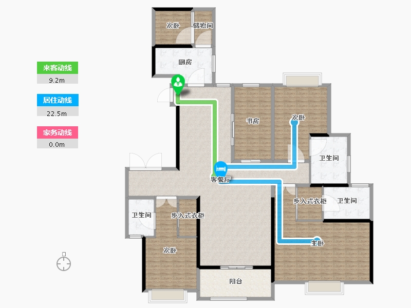 广东省-佛山市-富丰君御-256.36-户型库-动静线