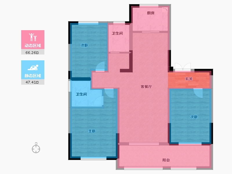 江苏省-扬州市-一观园-102.00-户型库-动静分区