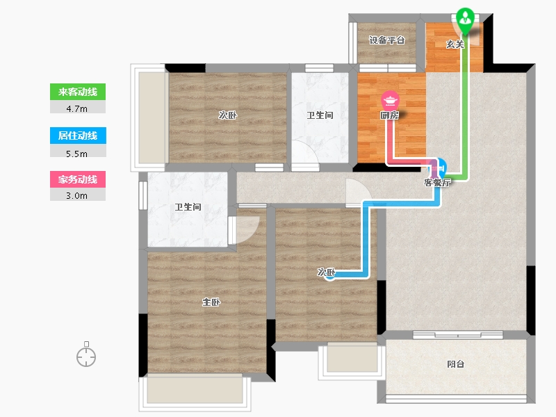 广西壮族自治区-桂林市-兴进漓江锦府-87.28-户型库-动静线