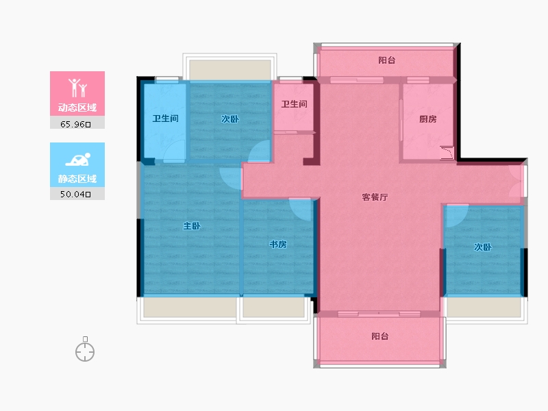 广东省-韶关市-南雄市源河汇景-104.50-户型库-动静分区