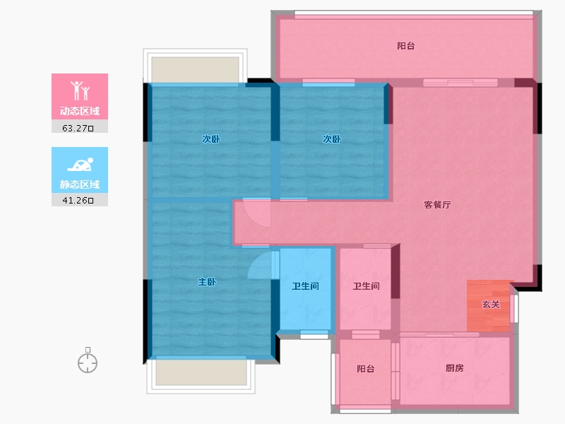 广西壮族自治区-桂林市-兴进漓江锦府-93.57-户型库-动静分区