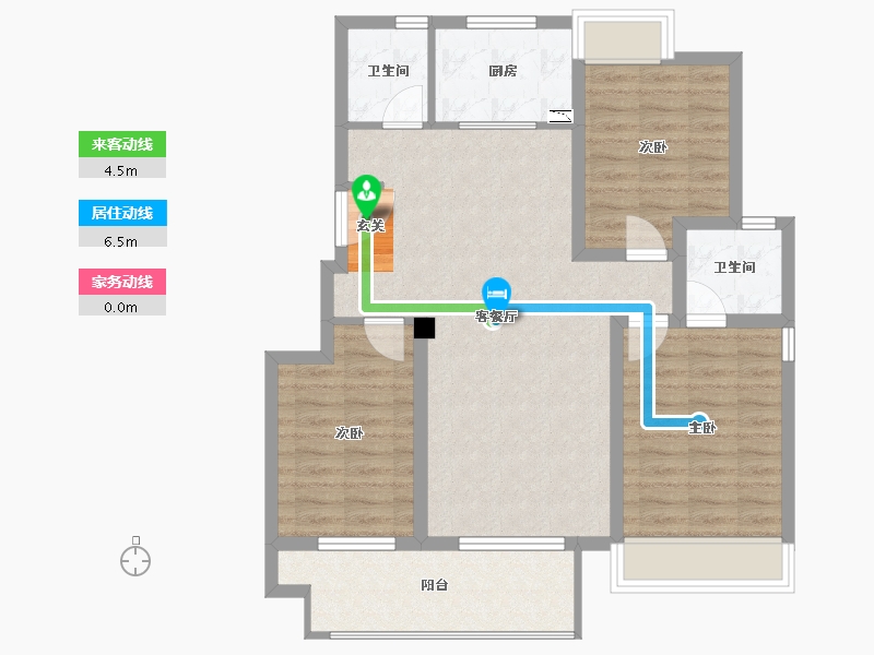 江苏省-扬州市-郡宸府-89.99-户型库-动静线