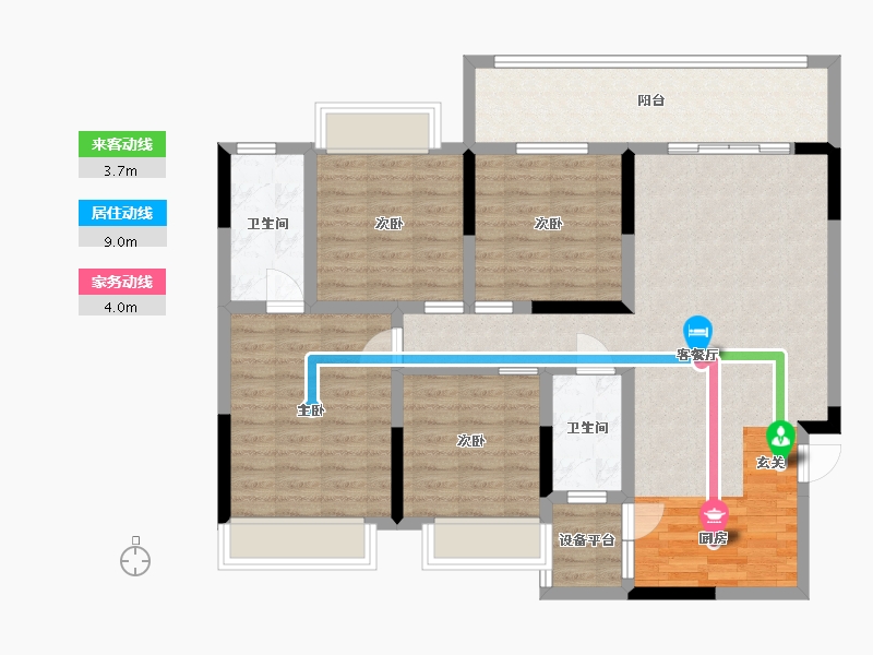 广西壮族自治区-桂林市-兴进漓江锦府-106.14-户型库-动静线