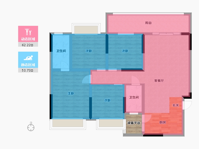 广西壮族自治区-桂林市-兴进漓江锦府-106.14-户型库-动静分区