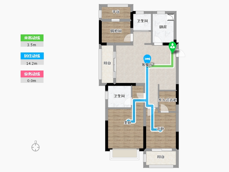 江苏省-常州市-中梁百悦城-84.80-户型库-动静线