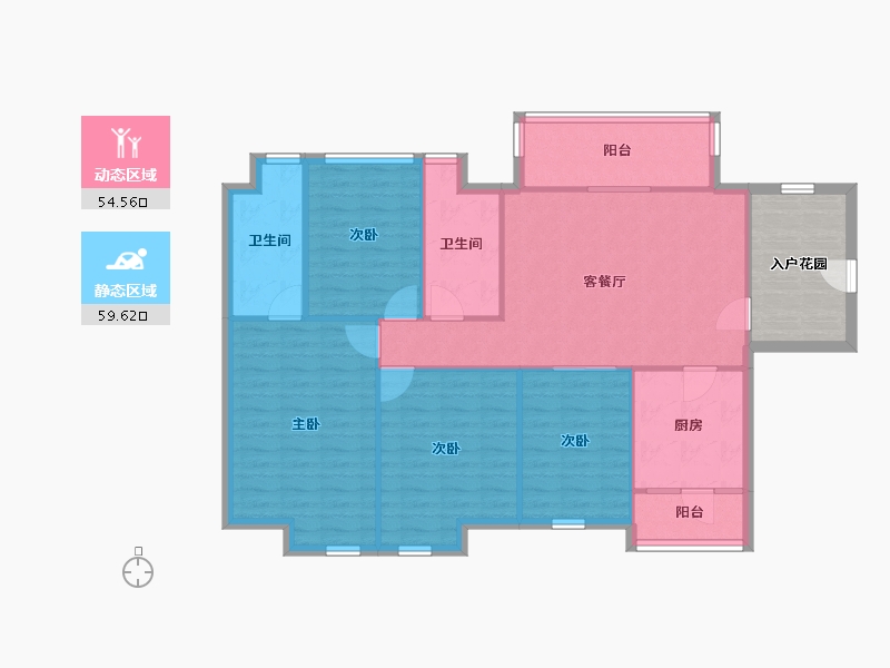 广东省-佛山市-保利东湾-112.69-户型库-动静分区