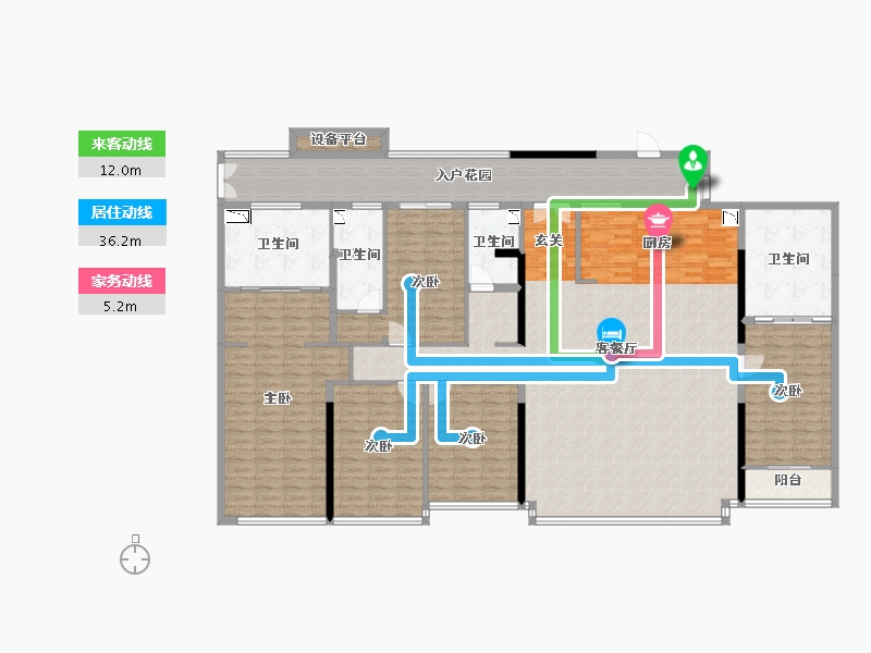 四川省-成都市-麓府公馆-230.82-户型库-动静线