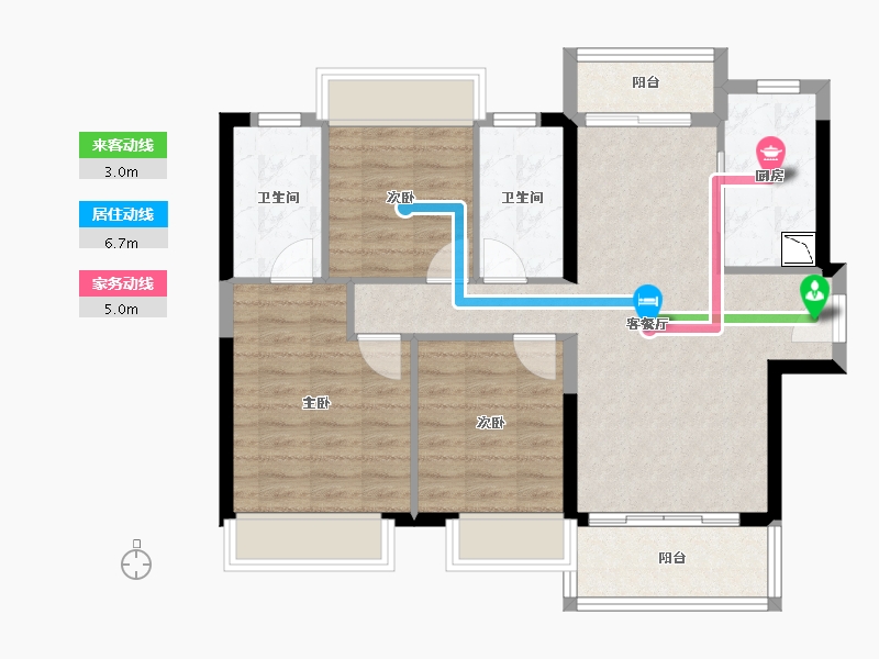 广东省-佛山市-泷景花园第7期-81.58-户型库-动静线