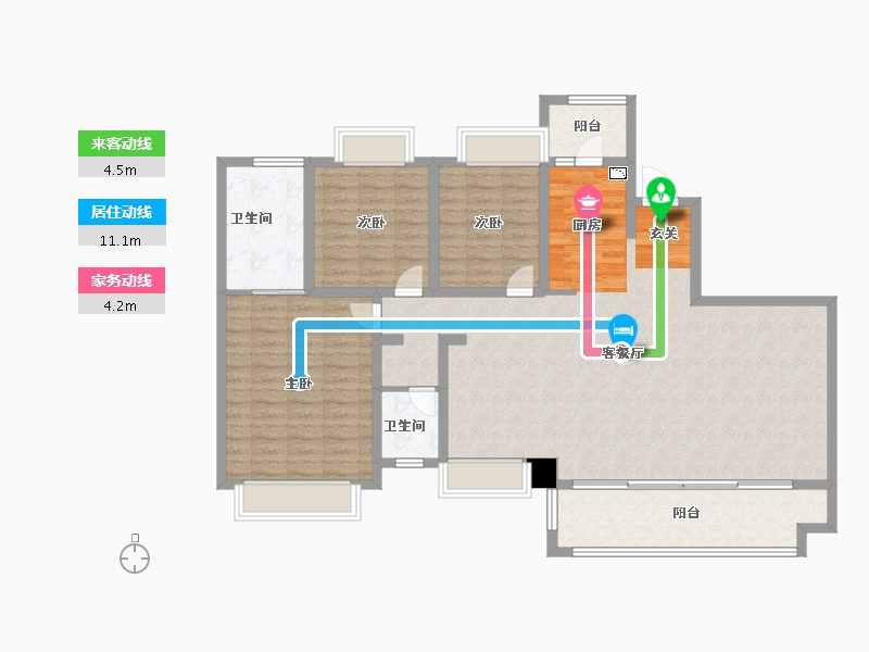 四川省-成都市-置信国色天乡鹭湖宫17区全景舱-130.00-户型库-动静线