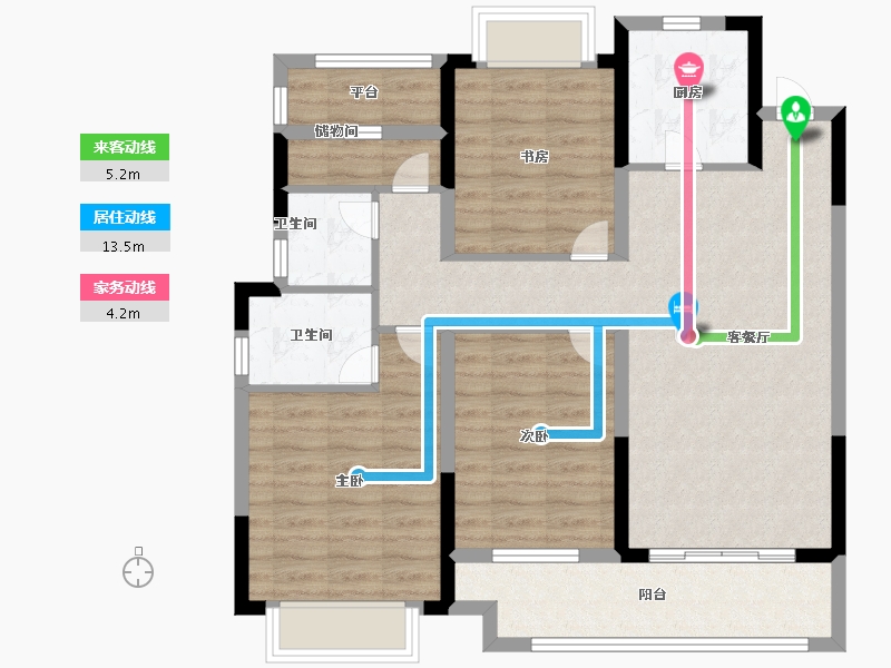 江苏省-常州市-中梁百悦城-91.99-户型库-动静线