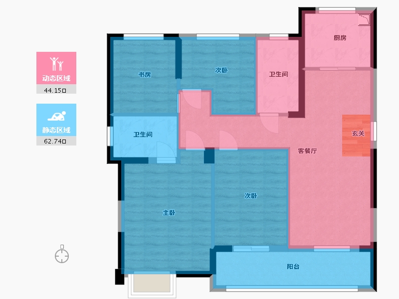 浙江省-嘉兴市-万城杭安府-96.03-户型库-动静分区