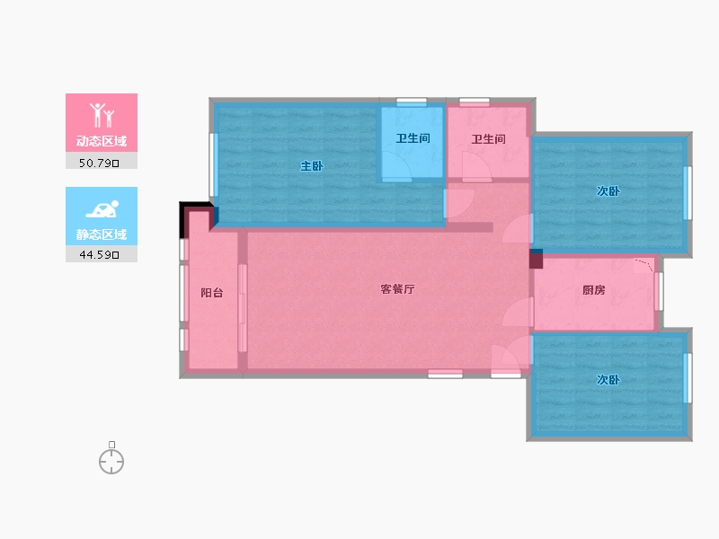 江西省-景德镇市-龙景国际-85.31-户型库-动静分区