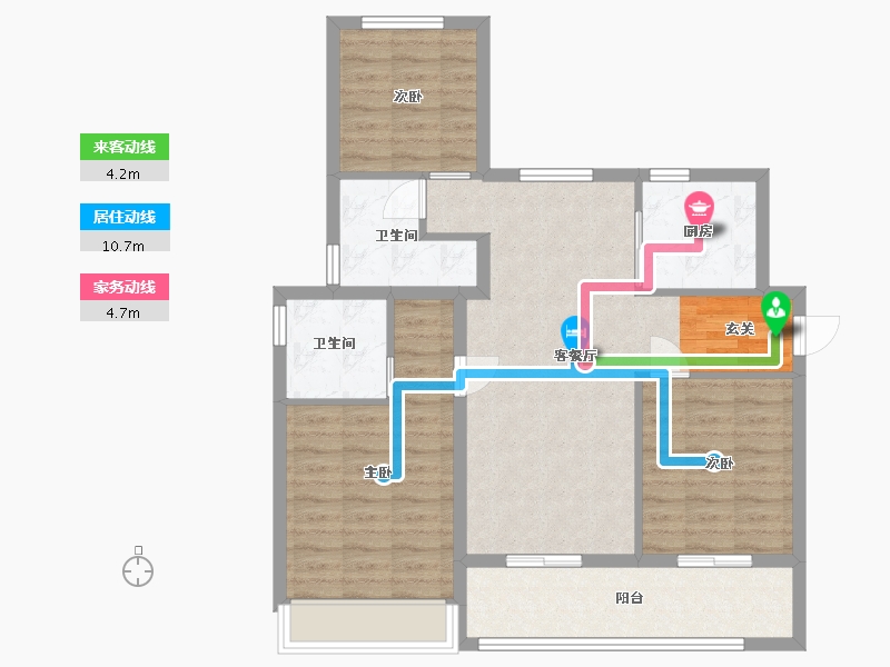 浙江省-绍兴市-保亿湖风雅园-86.41-户型库-动静线