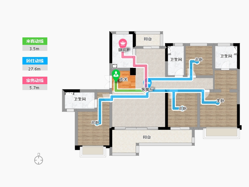 四川省-成都市-金科博翠湾-114.74-户型库-动静线