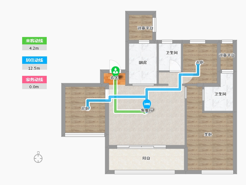 浙江省-绍兴市-保亿湖风雅园-77.61-户型库-动静线